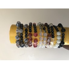 C2 10mm letter gemstone bracelets 