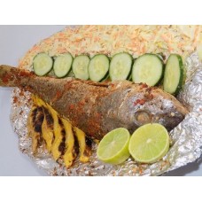 Grilled croaker fish
