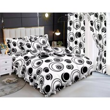 6by6 size duvet, bedsheet and 4 pillows 