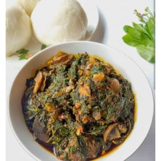 Afang soup with beef and one semo 