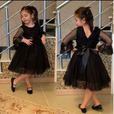 Black strong and soft  netted turkey ball gown for ages 2 years 