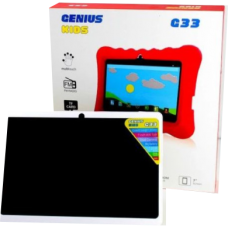 Genius kids g33 kids g33 – 7″ – 16gb storage, 2gb ram – android – wi-fi kids tablet, pre-installed apps & games plus free case - red