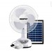 Duravolt 12 inches rechargeable fan with solar panel