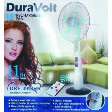 Duravolt 18 inches rechargeable standing fan