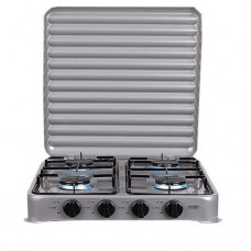 Eurosonic 4 burner low gas consumption auto ignition cooker with lid
