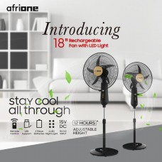 Afrione 18 inches rechargeable standing fan, with remote control