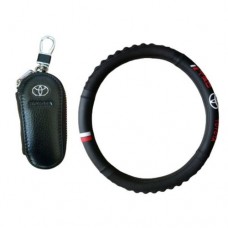 Toyota customized steering wheel cover and key holder pause