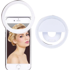 Rechargeable smart phone selfie ring light