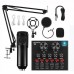 Microphone with v8 sound card bm800 kit, condenser stand