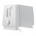 700w 2 wide slice slots bagel bread home electric toaster - white