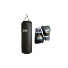 Big punching bag with boxing glove