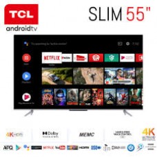 Tcl 138.7 cm (55 inches) bezel-less series 4k ultra hd smart led google tv 55p635 (black)