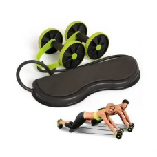 Revoflex xtreme abdominal and core trainer exercise wheels with foot straps gym