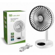 Dp led-light rechargeable table fan with battery
