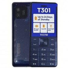 Tecno phone t301 dual sim with camera & torchlight fm, speaker - blue
