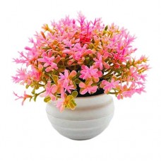 1 set artificial plant pot ornamental photo props-pink