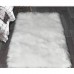 White plush centre rug