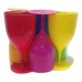 6 piece - set of plastic wine cups - multicoloured