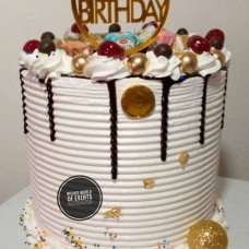 8 inches four layered whipped cream birthday cake