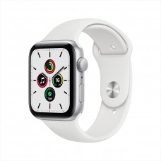 Apple watch se gps mydq2ae/a 44mm silver aluminum case with sport band white