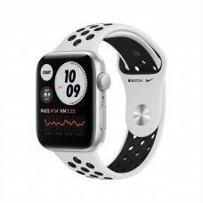 Apple watch se nike gps myyh2ae/a 44mm silver aluminum case with sport band pure platinum/black