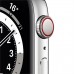 Apple watch series 6 gps + cellular m06m3ae/a 40mm silver aluminium case with sport band white