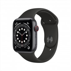 Apple watch series 6 gps + cellular m06p3ae/a 40mm space gray aluminium case with sport band black