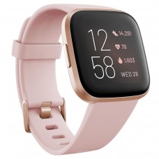 Fitbit versa 2 health and fitness smartwatch petal/copper rose aluminum