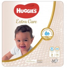 Huggies extra care diaper size 3, 4-9kg 76pcs