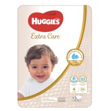 Huggies extra care diaper size 4, 8-14kg 68pcs