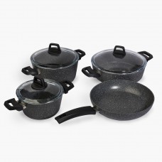 Kalsedon granite 7-piece aluminium cookware set