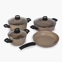 Kalsedon granite 7-piece aluminium cookware set