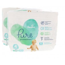 Pampers pure protection diapers size 4 9-14kg dual pack 56pcs