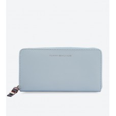 Tommy hilfiger zip around classic leather larg wallet - blue