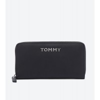 Tommy hilfiger item statement large zip around closure wallet - black