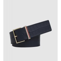 Tommy hilfiger th elegant croco-print leather waist belt