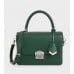 Charles & keith metal buckle top handle bag - green
