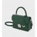 Charles & keith metal buckle top handle bag - green