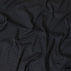 Black swiss plisay blended tuxedo cotton shirting fabric with stripe design
