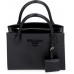 Orignal woman bags top handle prada  monochrome leather handbag