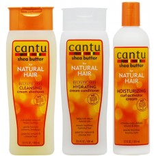Cantu shea butter shampoo + hydrating conditioner + curl activator cream"set" for natural hair
