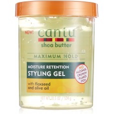 Cantu shea butter maximum hold moisture retention with flaxseed and olive oil styling gel 18.5oz (1pcs)