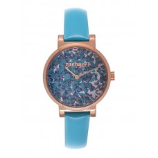 Cacharel analog watch for women with leather band, water resistant, cld028/2jj, blue