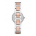 Fossil virginia analog watch for women with stainless steel band, water resistant, es3405, rose gold/silver-rose gold