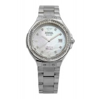 Jovial fashion analog watch for women with stainless steel band, water resistant, 16065 lsmq 05 -ze, silver