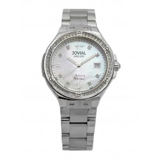 Jovial fashion analog watch for women with stainless steel band, water resistant, 16065 lsmq 05 -ze, silver