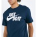 Nike men's sportswear just do it t-shirt colour: blue (obsidian/white)