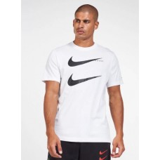 Nike men's sportswear swoosh t-shirt colour: white (white/black)