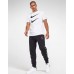 Nike men's sportswear swoosh t-shirt colour: white (white/black)