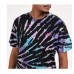 Nike men's sportswear tie-dye t-shirt colour: black (black/baltic blue/hyper pink)